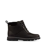 Clarks Heath Go GTX K Bottine Chukka, Cuir Noir, 30 EU