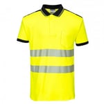 Portwest Mens PW3 Hi-Vis Comfort Polo Shirt - XXL