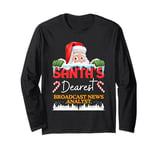 Broadcast News Analyst Christmas Job Profession Santa Claus Long Sleeve T-Shirt