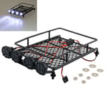 Roof Rack Basket with LED Lamp For 1/10 Traxxas Defender TAMIYA CC01 Axial SCX10