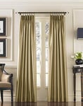 Curtainworks Marquee Imitation Soie Panneau de Rideau flamande, Sable, 30 by 84"