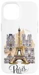 Coque pour iPhone 15 Paris France Vacances Souvenir de Vacances Françaises Tour Eiffel