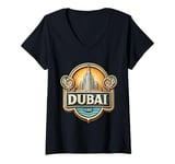 Womens Dubai UAE Souvenirs Memorabilia United Arab Emirates Lover V-Neck T-Shirt