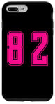 iPhone 7 Plus/8 Plus Pink Number 82 Team Junior Sports Numbered Uniform Case