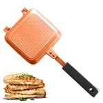 Jean-Patrique Stovetop Toastie Maker - Copper Ceramic Panini Press - Non-Stick Grilled Cheese Maker - Toasted Sandwich Maker for Indoors and Outdoors - Durable Panini Grill Press Sandwich Maker