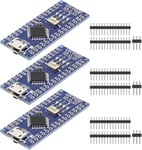 Nano Module Avec Puce Ch340, Nano Carte De Développement Ch340 5V 16M Carte Microcontrôleur Avec Micro Usb, Compatible Avec Arduino Ide(3Pcs)