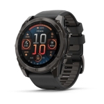 Garmin Fenix 8 51mm Amoled Sapphire Karbongrå DLC-titan med sort/steingrå silikonrem 010-02905-21 2024