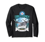 American Airforce V/STOL Military Aircraft V22 Osprey Long Sleeve T-Shirt