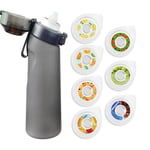 Luftvattenflaska/Smaksatt vattenflaska - 650ml - Inkluderar 7-pack - Camping Sport Svart