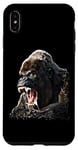 Coque pour iPhone XS Max Mean Gorilla Face pour hommes, femmes et enfants – Gorilla à dos argenté