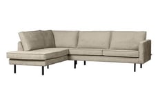 BePureHome Rodeo Corner Sofa Left Velvet wheatfield