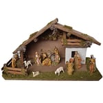 Alfred Kolbe Krippen 1330/1 Crèche de Noël en Bois pour Figurines de 13-15 cm Dimensions 59 x 30 x 34 cm