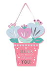 If Nan's Were Flowers Hanging Plaque With Ribbon More Than Words Gift