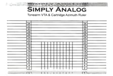 Tonearm VTA  Cartridge Azimuth Ruler