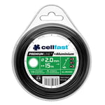 Cellfast Fil De Coupe Fil De Débroussailleuse Renforcé Acier Trempé Et Résistant Premium Rond 2,0 mm 15 m