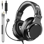 Bopmen Computer Headset with Microphone - Wired Gaming Headphones with Boom Mic, On-Line Volume Control & Share-Port Over Ear Headsets for Office PC Laptop Phone Call PS4 Xbox One DJ (Y71-M)