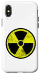 Coque pour iPhone X/XS Symbole radioactif vintage vieilli - Symbole de danger biologique