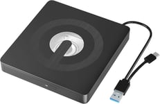 Lecteur Dvd Externe Usb 3.0 Graveur Dvd +/-Rw Rom Disque Optique Graveur Dvd Externe Pour Ordinateur Portable Bureau Pc Mac Windows 11/10/8/7, Mac, Linux Os