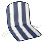 SATURNIA 8097510 Coussin pour Fauteuil Monobloc Dossier Bas Bleu/Blanc 80 x 42 x 2 cm