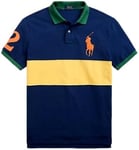 Polo Ralph Lauren #3 Colour Block Big Pony Shirt 3XB BNWT RRP $138 Navy Yellow