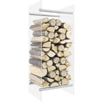 Maison Chic - Portant de bois chauffage Porte bûches et range bûches intérieur Transparent 40x35x100 cm Verre trempé 49380