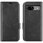 OCASE Coque pour Google Pixel 8a, Antichoc TPU Housse Google 8a Cuir PU Portefeuille [RFID Blocage] [Fentes pour Cartes] [Fermoir Magnétique] [Béquille] Etui Protection pour Pixel 8a - Noir Gris