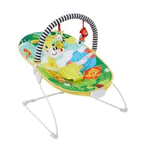 Baby Bright Colour Safari Bouncer with Soothing Music Vibration and Toys 0m+ 695