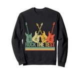 Rock The Test Exam Day Testing Day Test Day Guitar Vintage Sweatshirt