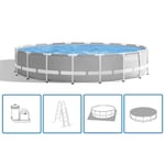 Intex Ensemble de Piscine Ronde Hors Sol Pataugeoire Terrasse Piscine Jardin