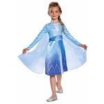 Disney Princesse - Déguisement Elsa La Reine Des Neiges pour Enfants - Taile XS (3-4 Ans) - Robe avec Cape - Col Mao Souple et Doux - Détails Fins sur le Costume - Cadeaux Enfants