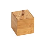 Boite de rangement avec couvercle Terra s, petite boite de rangement decorative en bois, Bambou, 15x10x4.5cm, Marron - Wenko