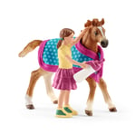 Schleich 42361 Foal with blanket playset Horse toy horses girl with PONY models