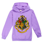 Populär hiphop-hoodie för barn Trendig Harry Potter-tröja lila 130cm