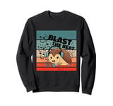 Hedgehog with Headphones Music Player Sound Waves Rhythm Sweatshirt