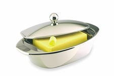 Grunwerg Double Wall Stainless Steel Butter Dish - BD-001DW (Bellux Collection)