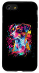 Coque pour iPhone SE (2020) / 7 / 8 Les amoureux du pop art coloré Jack Russell Terrier