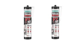 Rubson FT 101 Translucide, Mastic polymère de haute qualité pour joints, fissures, collages, Mastic étanche pour intérieur & extérieur, Mastic multi-matériaux, cartouche 280 ml, Lot de 2