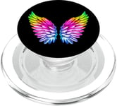 Arc-en-ciel LGBT ailes d'ange fierté lesbienne et gay LGBTQ PopSockets PopGrip pour MagSafe