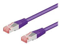 Goobay - Nätverkskabel - Rj-45 (Hane) Till Rj-45 (Hane) - 5 M - Par I Metallfolie (Pimf) - Cat 6 - Halogenfri, Formpressad - Lila