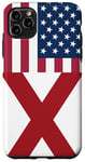 Coque pour iPhone 11 Pro Max Alabama and USA Flags: Americans Honor and Pride