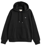 GANT Women's Shield Hoodie Hooded Sweatshirt, Black, XS