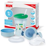 NUK 3-in-1 Drinking Set with Trainer Cup Sippy Cup (6+ Months), Magic Cup 360° D