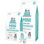 Care mini light & sterilised 2 kg lapin, saumon (8595602521067) - Brit