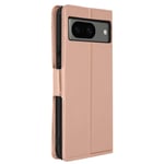 Case for Google Pixel 8, Card Holder, Wallet Stand, Slim, Rose Gold