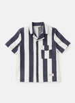 Angel & Rocket Boys Jensen Stripe Short Sleeve Shirt - Navy - Size 8Y