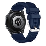 Samsung Galaxy Watch 3 45mm - Silikon armband 22mm Passar handled omkrets 135-235mm Midnatsblå