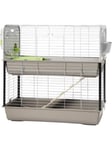 Savic Caesar 3 Double Knock Down Dwarf Rabbit Cage - Silver