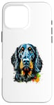 iPhone 16 Pro Max Gordon Setter Pop Art & Splash Art Gordon Setter Case