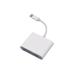 Blue Multi-Function Card Reader for iPhone 14 Compatible with SD CF Camera TF Cards Compact Design 25x22cm