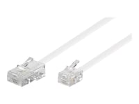 Goobay - Telefonkabel - Rj-11/Rj-14 (Hann) Til Rj-45 (Hann) - 3 M - Flat - Hvit